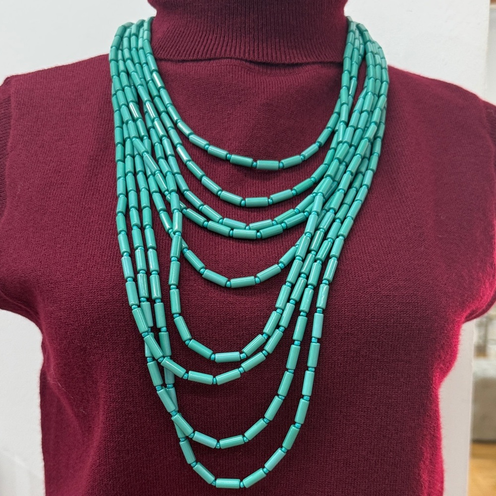 Trendy Boutique Turquoise Layered Necklace
